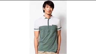 *** เสื้อโปโลสีเขียว Crafe Two Tone Polo จาก Of guy and men - IFASHION.ueuo.com