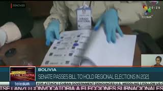 Bolivian senate pass bill to hold regional elections in 2021