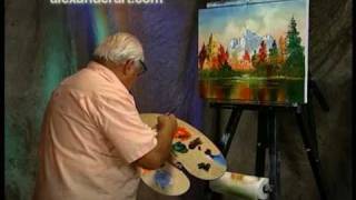 Bill Alexander paints Holiday Mountain part 3/3 wet on wet oil painting art