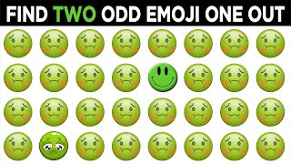 Find Two Odd Emoji Out | Spot The Odd Emoji Out | Find The Different Puzzles With Answer