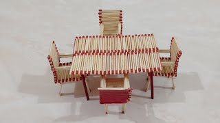 Matchsticks Art & Craft | How to make matchsticks table and chair | matchsticks home decor ideas