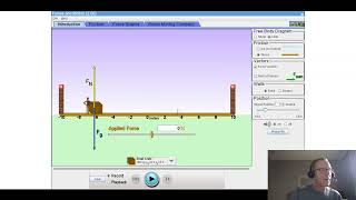 Frictional force overview using a PhET simulation