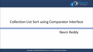Java Collection List Sort using Comparator Interface