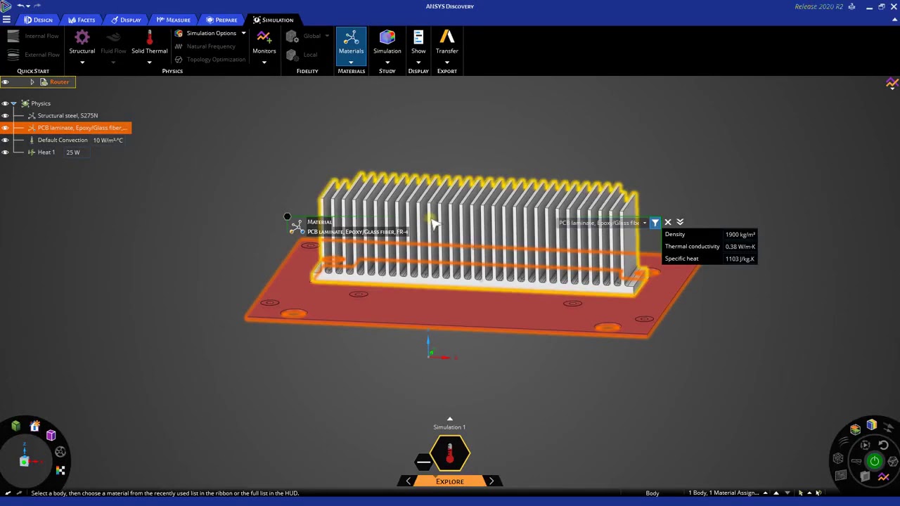 Ansys Discovery: Getting Started With A Thermal Analysis - YouTube