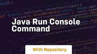 java run console command