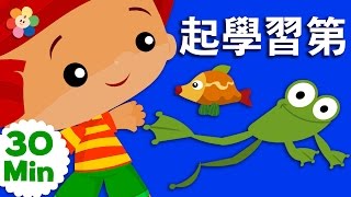 狗、猴子、企鹅以及更多！| 学习第一批单词和动物名称 | BabyFirst