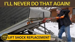 Replacing the Lift Shock on the Snowmobile Trailer | NEVER AGAIN!