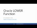 Oracle LOWER Function