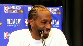 ‘What Kind Of Questions Are These?’ Kawhi Leonard Hilarious At All-Star Media Da