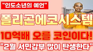 [폴리곤에코시스템] 👁‍🗨인도소년의 예언..!!10억배 오를 코인이다!\