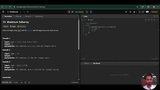 LeetCode 53 - Maximum Subarray | Kadane's Algorithm C++ Solution | Easy DSA Interview Question