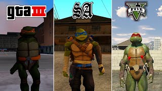 The Ninja Turtles in GTA Games (Evolution)