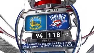 Golden State Warriors vs Oklahoma City Thunder - May 24, 2016