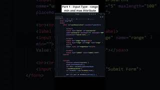 Learn HTML Input Type Range with Min and Max Attributes - Full Guide! #htmlform #codewithmayur