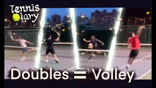 Tennis Diary：Double = Volley #tennis #テニス #doubles  #volley