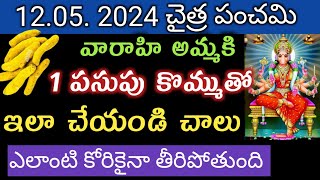 రేపు పంచమి ఒక్క పసుపు కొమ్ముతో వారహి అమ్మవారికి ఇలా చేయండి ఎలాంటి కోరికైనా తీరిపోతుంది|varahidevi