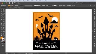 How To Create a Haunted House Halloween Card in Adobe Illustrator CC