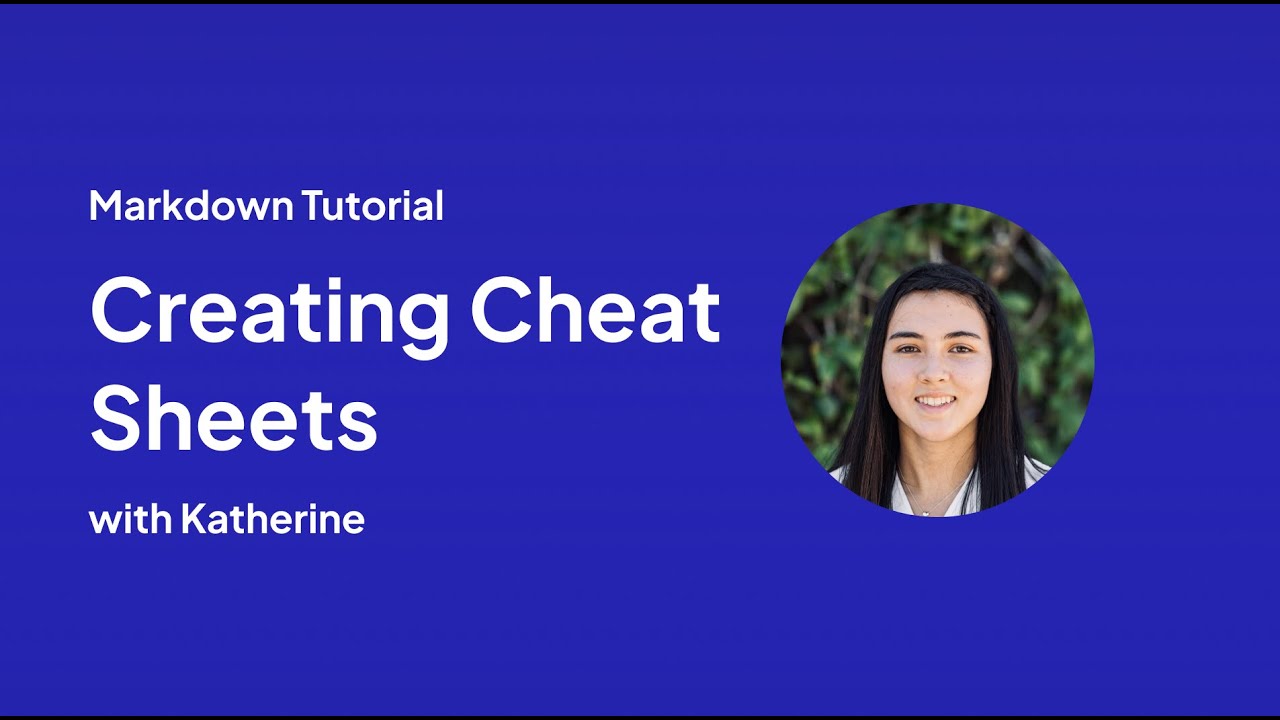 Creating Cheat Sheets Using Markdown - YouTube