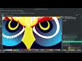 inkscape speed art vibrant owl illustration with blend modes