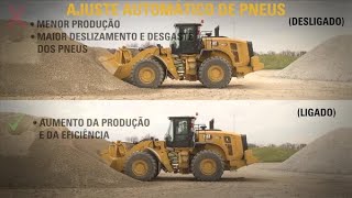 Ajuste Automático de Pneus (Auto Set Tires)  – Nova Geração de Carregadeiras de Rodas Cat​®