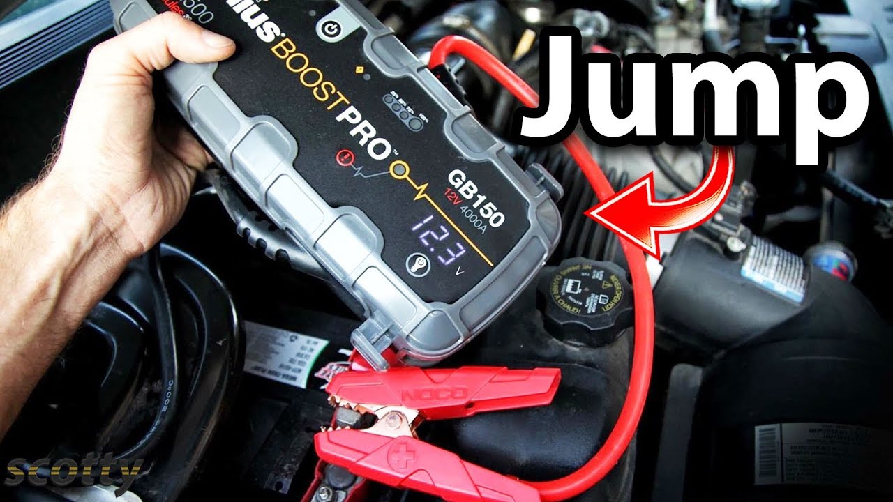 How To Use Jump Starter On A Dead Car Battery - YouTube