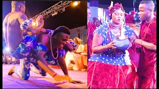 See What Happen When Sango Woman Brought Fire On Stage To Showcase Her Powers To Ooni \u0026 His Queens