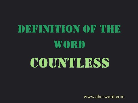 Can countless be a noun?