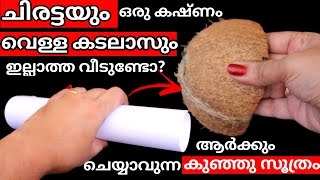 ഒരേ ഒരു ചിരട്ടയും ഒരു വെള്ള പേപ്പറും ഇല്ലാത്തവീടുണ്ടോ? ആർക്കും ചെയ്യാവുന്നകുഞ്ഞു സൂത്രം|CoconutShell