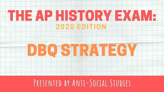 AP History Exam: DBQ Strategy