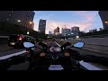 tokyo highway kawasaki ninja zx25r test ride pov sunset