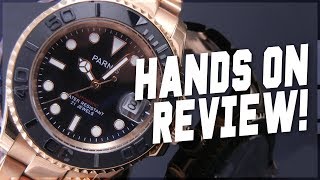 Parnis Yachtmaster Rose Gold Hands-On Review (Rolex Yachtmaster Homage)