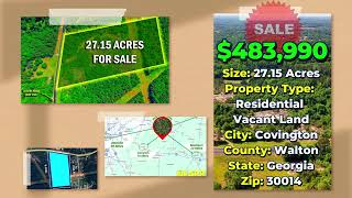 27.15 Acres Land for Sale in Walton County, GA