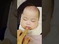 【生後4ヵ月】寝顔がしゃくれてる赤ちゃん a baby whose sleeping face is drooping shorts