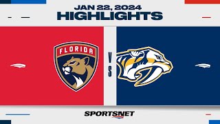 NHL Highlights | Panthers vs. Predators - January 22, 2024