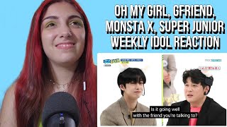 WEEKLY IDOL EP.500 (OH MY GIRL, MONSTA X, SUPER JUNIOR, GFRIEND) | REACTION