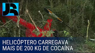 Helicóptero carregado com cocaína cai no interior de SP e piloto foge