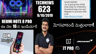 Technews 623 Redmi Note 8 Pro & Realme X2 Pro India Launch,Oneplus 7T Pro,Redmi 8,Motorola One Macro