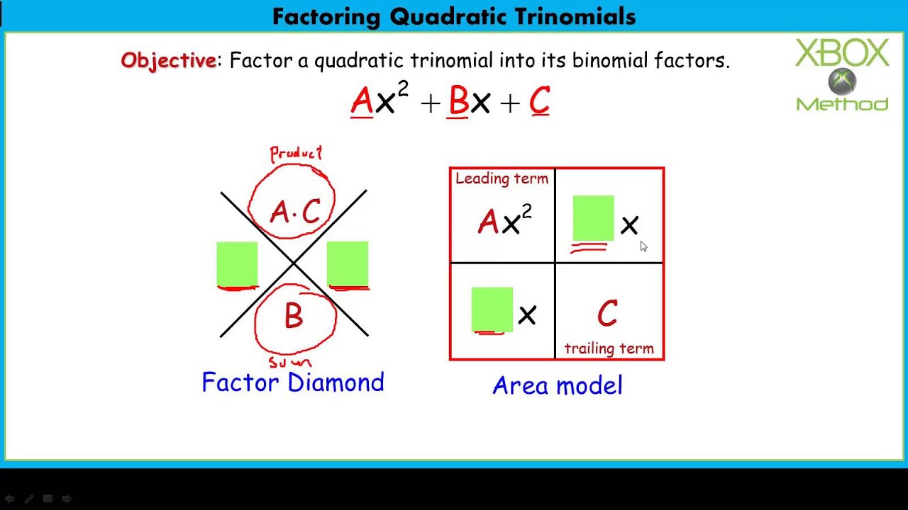 Factoring Quadratic Trinomials - YouTube