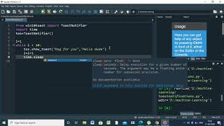 Creating a desktop notification using python