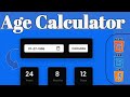 How to create AGE CALCULATOR using JavaScript | HTML-CSS & JavaScript
