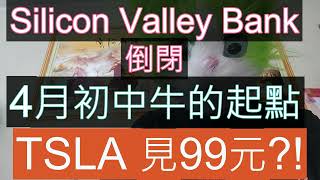 Silicon Valley Bank倒閉＃4月初中牛的起點＃TSLA 見99元?!＃Silicon Valley Bank＃矽谷銀行 ＃TSLA ＃美股分析 #btc #nvda #美股