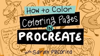 How to Color a Digital Coloring Page in Procreate