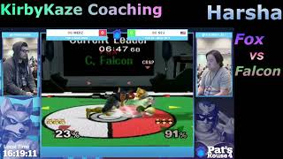 KirbyKaze Coaching with Harsha - Fox vs Falcon: Walking the Dog and Burst Range