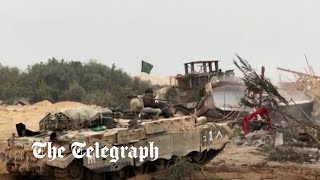 Israel’s D9R modified bulldozers and armoured ‘Teddy Bear’ tanks lead ground operations in Gaza