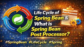 4 - Life Cycle of Spring Bean & What is Spring Bean Post Processor? | #SpringBean #LifeCycle #Spring