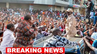 LIVE! WATCH RAILA, UHURU AND AZIMIO BRIGADES CHAOTIC ENTRANCE IN MATHARE, NAIROBI NOW🔥🔥