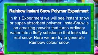 Rainbow Instant Snow Polymer Experiment