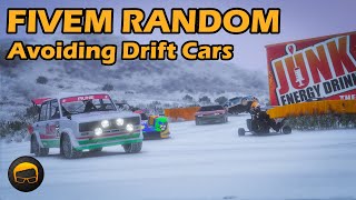 Avoiding Deadly Drift Cars In The Snow - GTA FiveM Random All №131