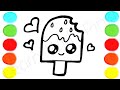 HOW TO DRAW A CUTE POPSICLE, STEP BY STEP, DRAW WITH PINKI