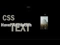 Hover Animation CSS Text